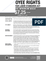 Under The Fair Labor Standards Act: Federal Minimum Wage