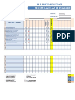 Registro de evaluación bimestral grado 3