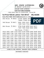 Nagaland State Lotteries: 1st Prize 25.04 Lakhs/-72A 00147 85J 64208