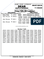 Nagaland State Lottery Results for 06/07/2019