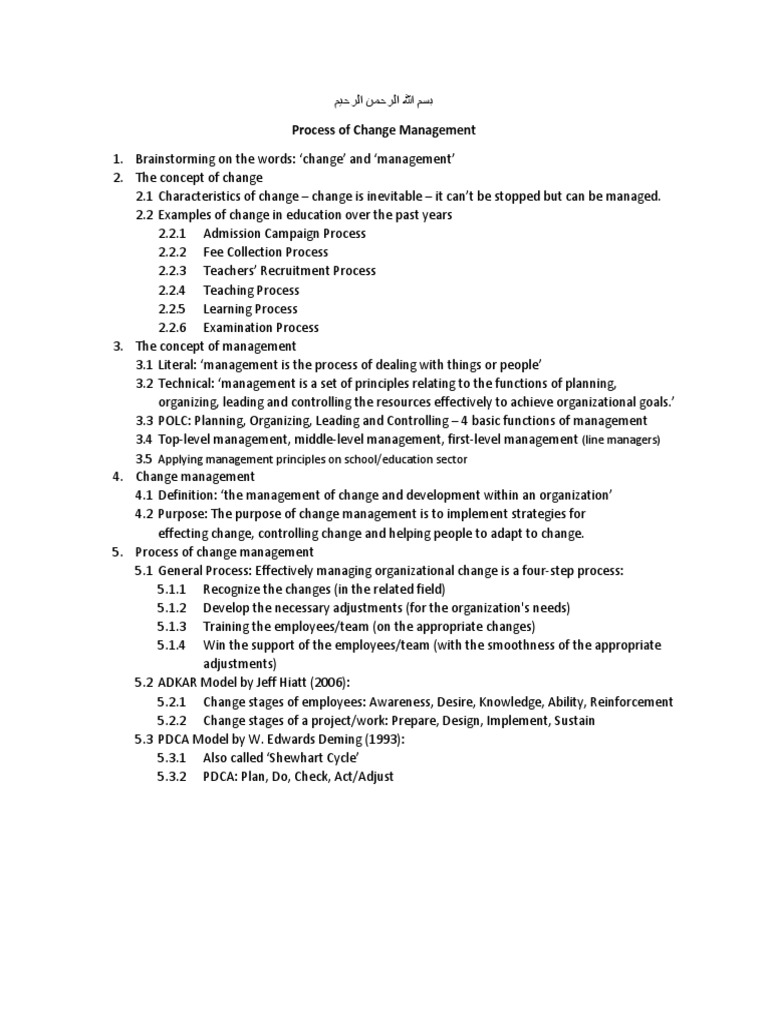 Change Management Process Overview | PDF | Career & Growth