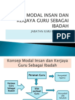 Konsep Modal Insan Dan Kerjaya Guru Sebagai Ibadah