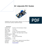 LM2596 DC-DC Adjustable PSU Module: Specifications