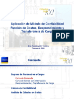 Módulo de Confiabilidad Función Costos Desprendimiento Transferencia