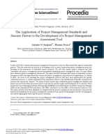 The Application of Project Management Standards and Success Factors To The Development of A Project Management Assessment Tool