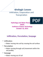 Hydrologic Losses: Infiltration, Evaporation and Transpiration