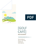 Golf Cafe Menu (Medium)