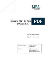 Informe plan de negocios INGEVE S.A.