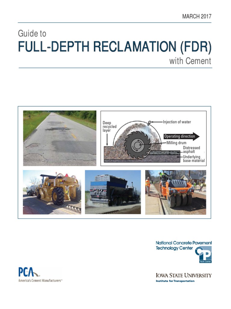 Guide To Full Depth Reclamation (FDR) With Cement | PDF | Road Surface ...