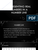 Representing Real Numbers in A Number Line