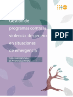 Gestión de Programas Contra La Violencia de Género en Situaciones de Emergencia.