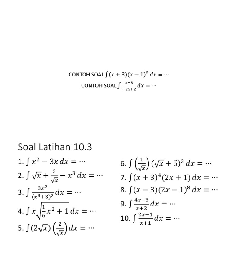 Soal Integral | PDF