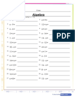 Algebra Evaluating Expressions Worksheet
