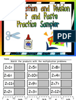 Free Multiplication and Division Cut and Paste Sampler