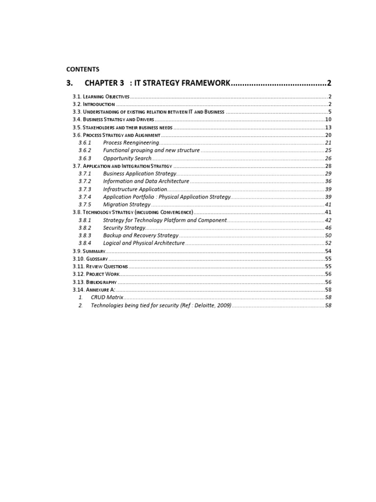 IT Strategy Framework Overview | PDF | Enterprise Architecture ...