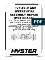 DRIVE AXLE AND DIFFERENTIAL ASSEMBLY REPAIR (WET BRAKE)hyster