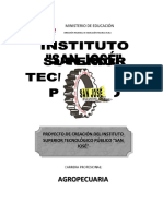 Proyecto de Creacion Del Instituto Superior Tecnologico Publico San Jose