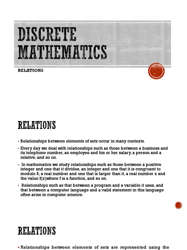 Understanding Relations in Discrete Math | PDF | Abstract Algebra ...