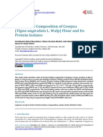 Amino Acid Composition of Cowpea (Vigna Ungiculata L. Walp) Flour and Its Protein Isolates