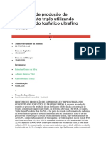 Processo de Produção de Superfosfato Triplo Utilizando Concentrado Fosfático Ultrafino Úmido