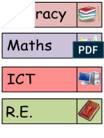 Literacy Maths ICT R.E