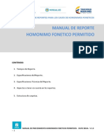 Manual de Procedimiento Homonimos Fonéticos Permitidos - V - 1.0