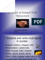 20 Rules of Subject Verb Agreement