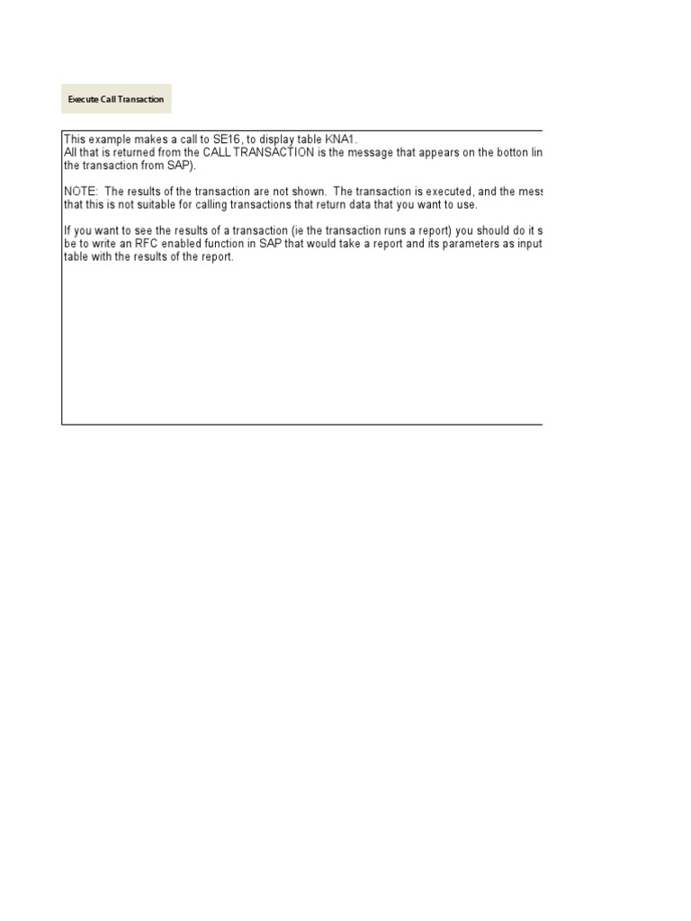 Execute SAP SE16 Transaction | PDF