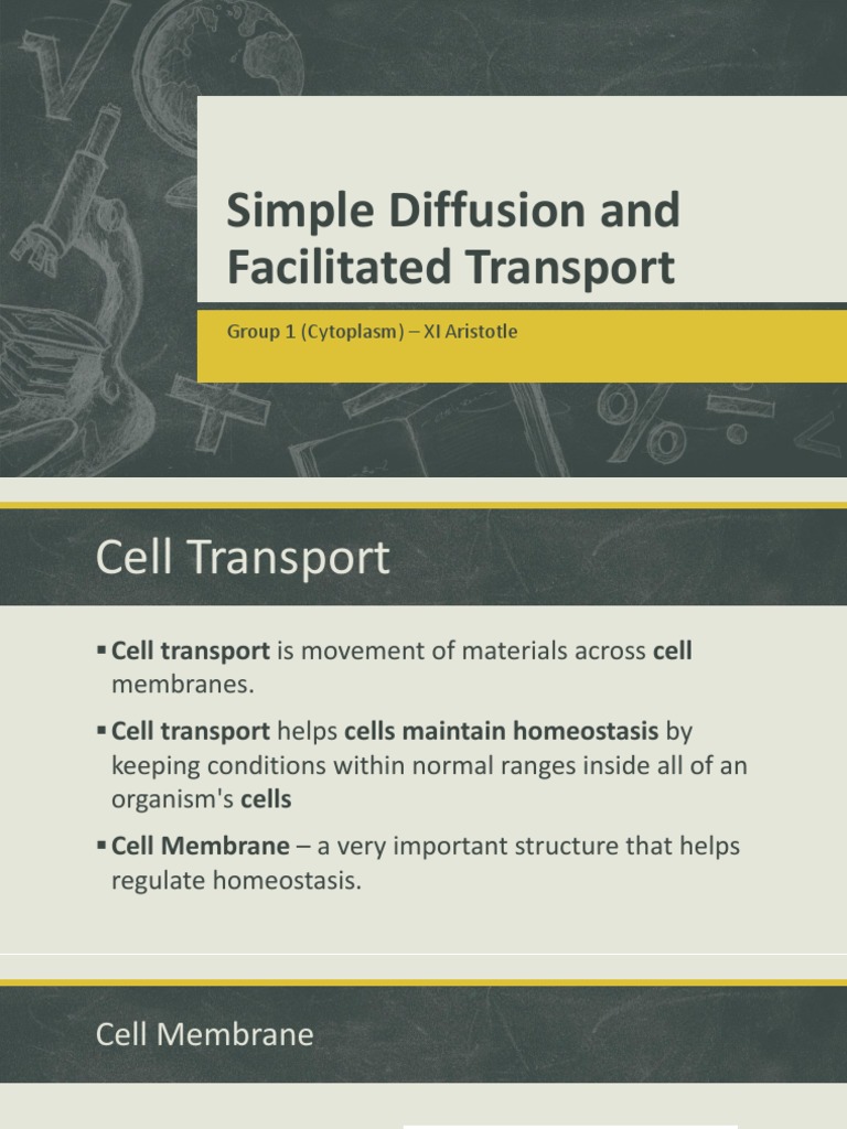 Simple Diffusion and Facilitated Transport: Group 1 (Cytoplasm) - XI ...