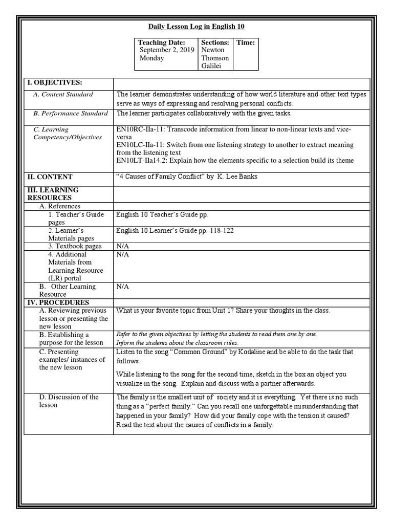 4 Types Of Family Conflicts Pdf
