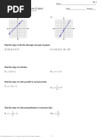 Linear Functions Review Packet