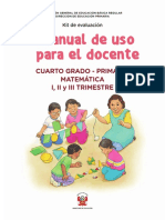 Kit Evaluacion Manual Uso Docente 4to Primaria Matematica PDF