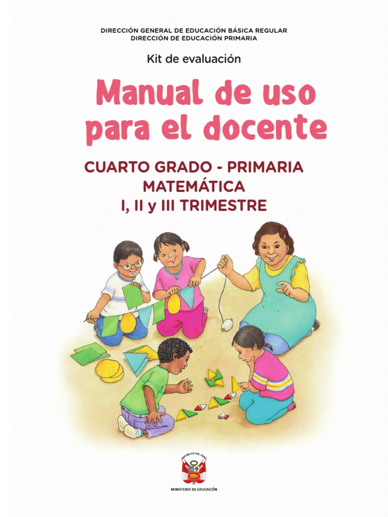 Kit Evaluacion Manual Uso Docente 4to Primaria Matematica PDF | PDF ...