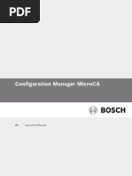 Configuration Manager Microca: Operation Manual