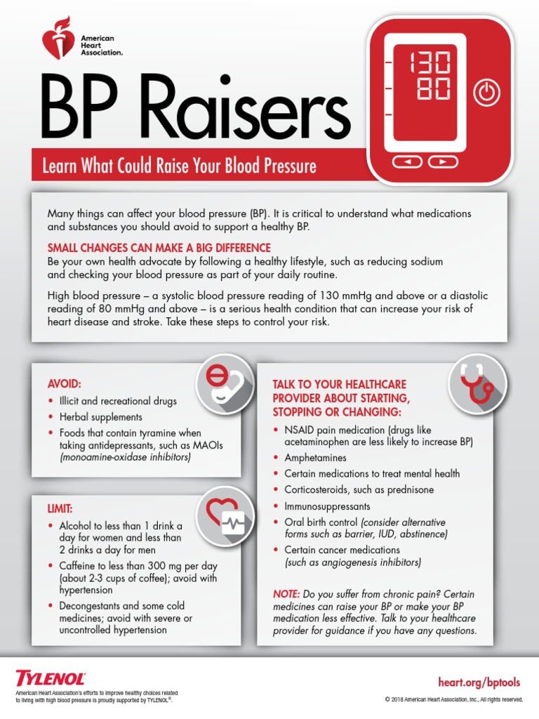 Bp Raisers Learn What Could Raise Your Blood Pressure Hypertension Blood Pressure