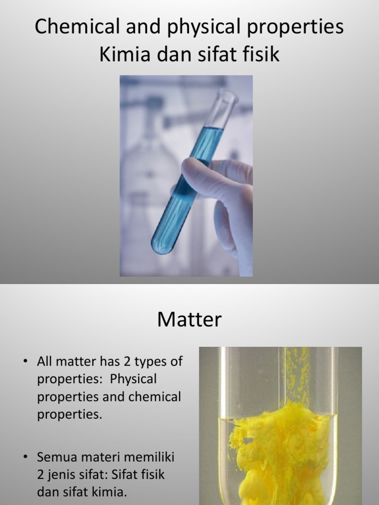 Chemical and Physical Properties Power Point | PDF | Chemical Reactions ...