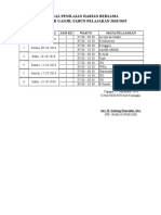 Jadwal Penilaian Harian Bersama Semester Ganjil Tahun Pelajaran 2018/2019