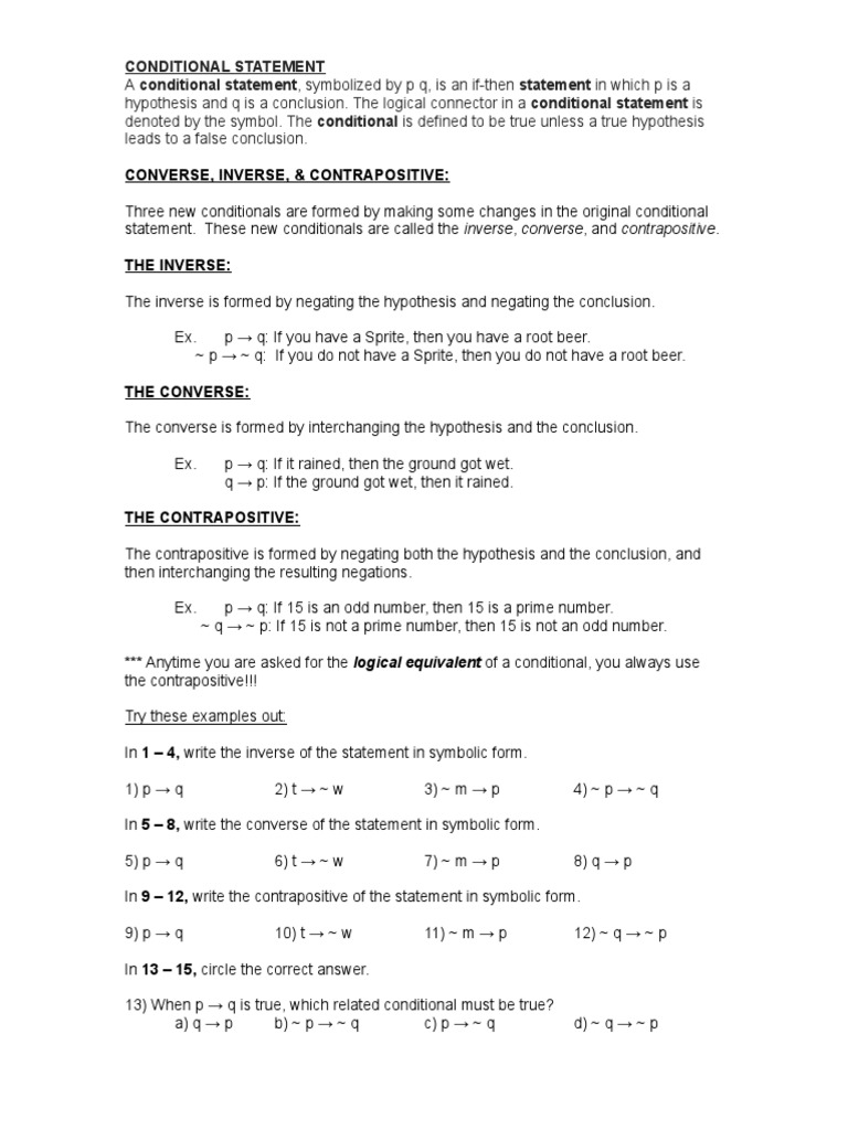 converse inverse and contrapositive pdf