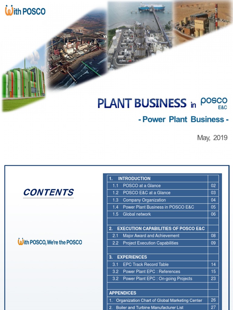 POSCO E&C Power Plant Projects Overview | PDF | Fossil Fuel Power ...