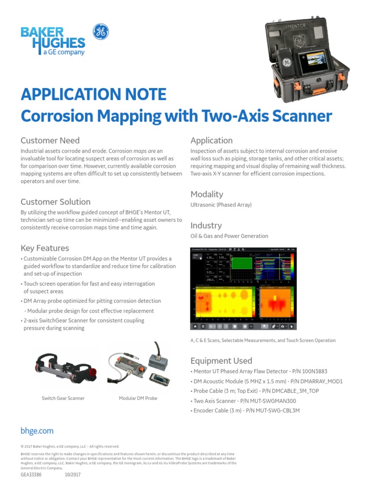 GE Application Note - Mentor UT - Two Axis Scanner For Corrosion ...