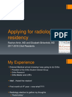 Applying For Radiology Residency