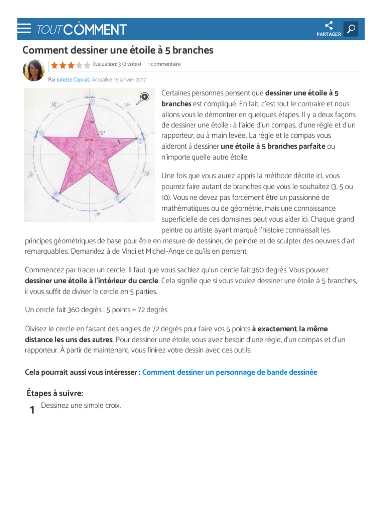 Tracer Une étoile à 5 Branches