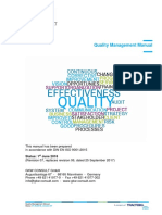 Quality Management Manual: Status: 1 June 2018
