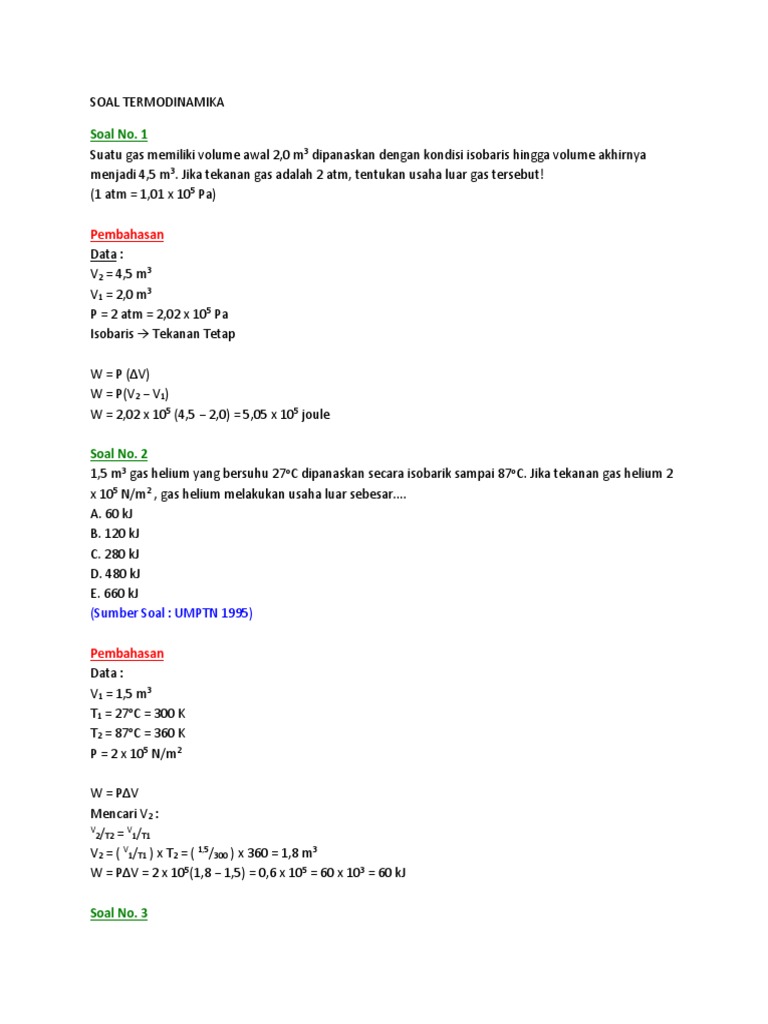 Soal Termodinamika Pdf