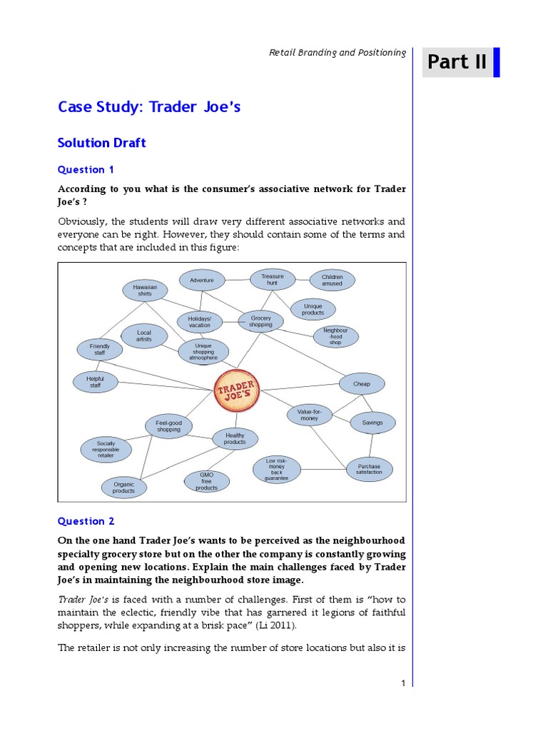Chapter+9 Trader+Joes Case+Study+Solution | PDF | Retail | Retailing