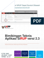 Bimbingan Teknis Aplikasi SiRUP Versi 2.3