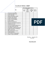 Ulangan Tema 1 SBDP: NO Lagu 1234 Lagu DUA Mata Saya Lagu Kasih IBU