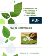 Elaboración de Fitofármacos y Preparados Homeopáticos