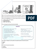 Revisão de regras de acentuação, classes de palavras e pronomes