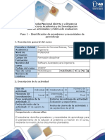 Guía de actividades y rúbrica de evaluación - Paso 1 - Identificación de presaberes y necesidades de aprendizaje.docx